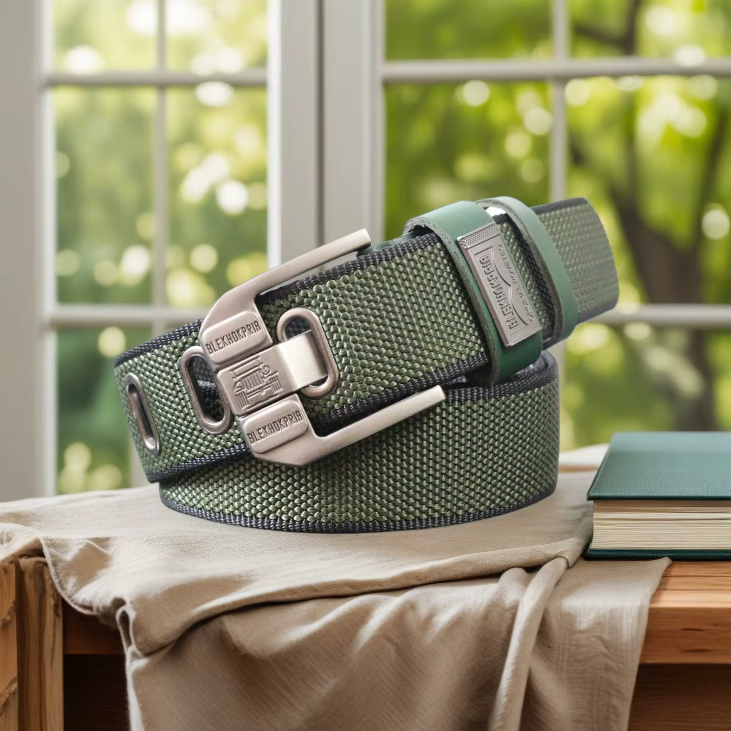 Ceinture en toile à boucle ardillon pour hommes pour adolescents – Décontracté rétro élégant de haute qualité