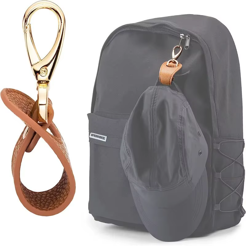 Clip de chapeau de voyage en cuir Simple