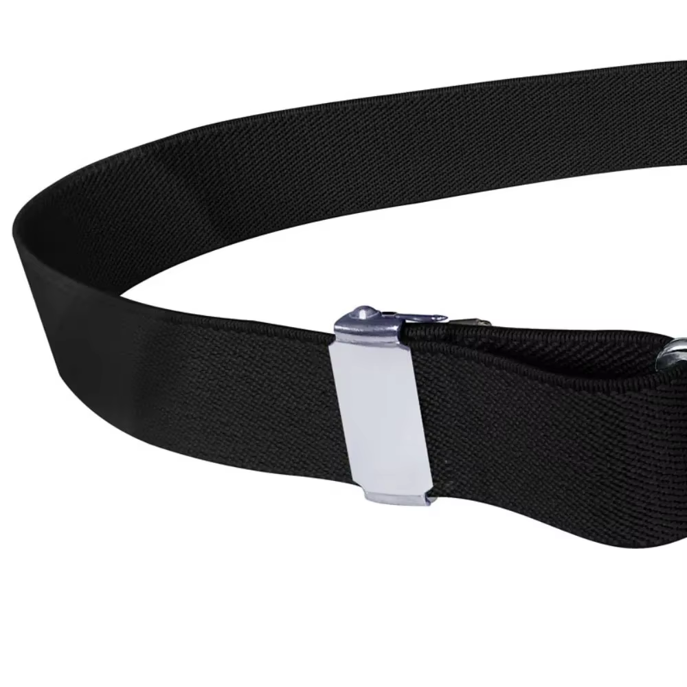 Ceinture extensible élastique réglable pour femmes avec boucle en métal ceinture Web large de 1 pouce ceintures de taille pour pantalons en jean robe ceintures décontractées