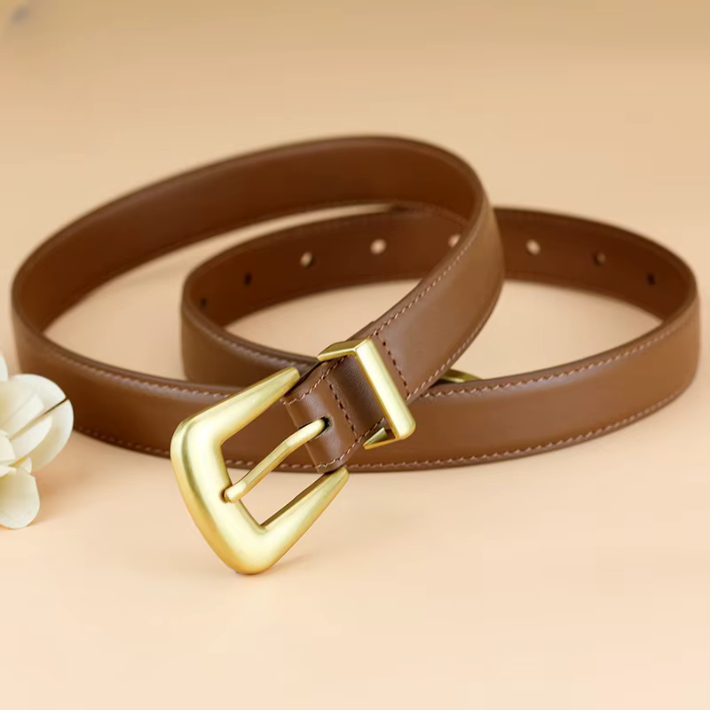 Ceinture en cuir véritable pour femme