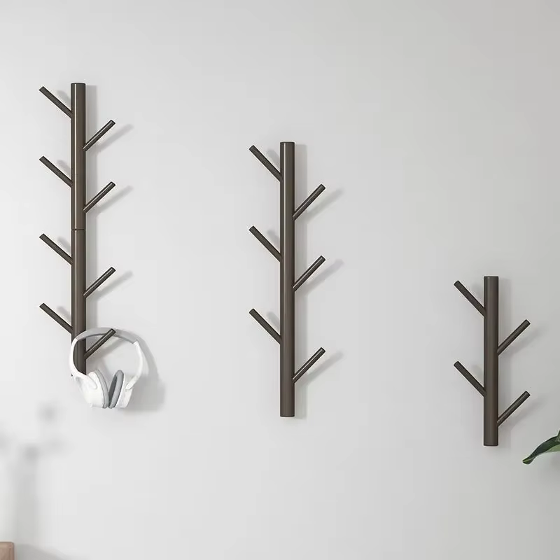 Cintre mural en bois massif simple et moderne, armoire T1, meubles de chambre à coucher, vêtements ménagers, rangement pour chapeaux
