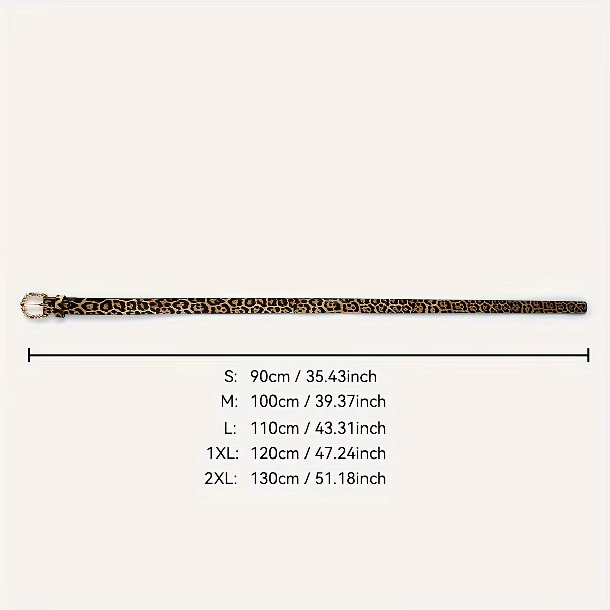 1 ceinture en PU à imprimé léopard pour femme