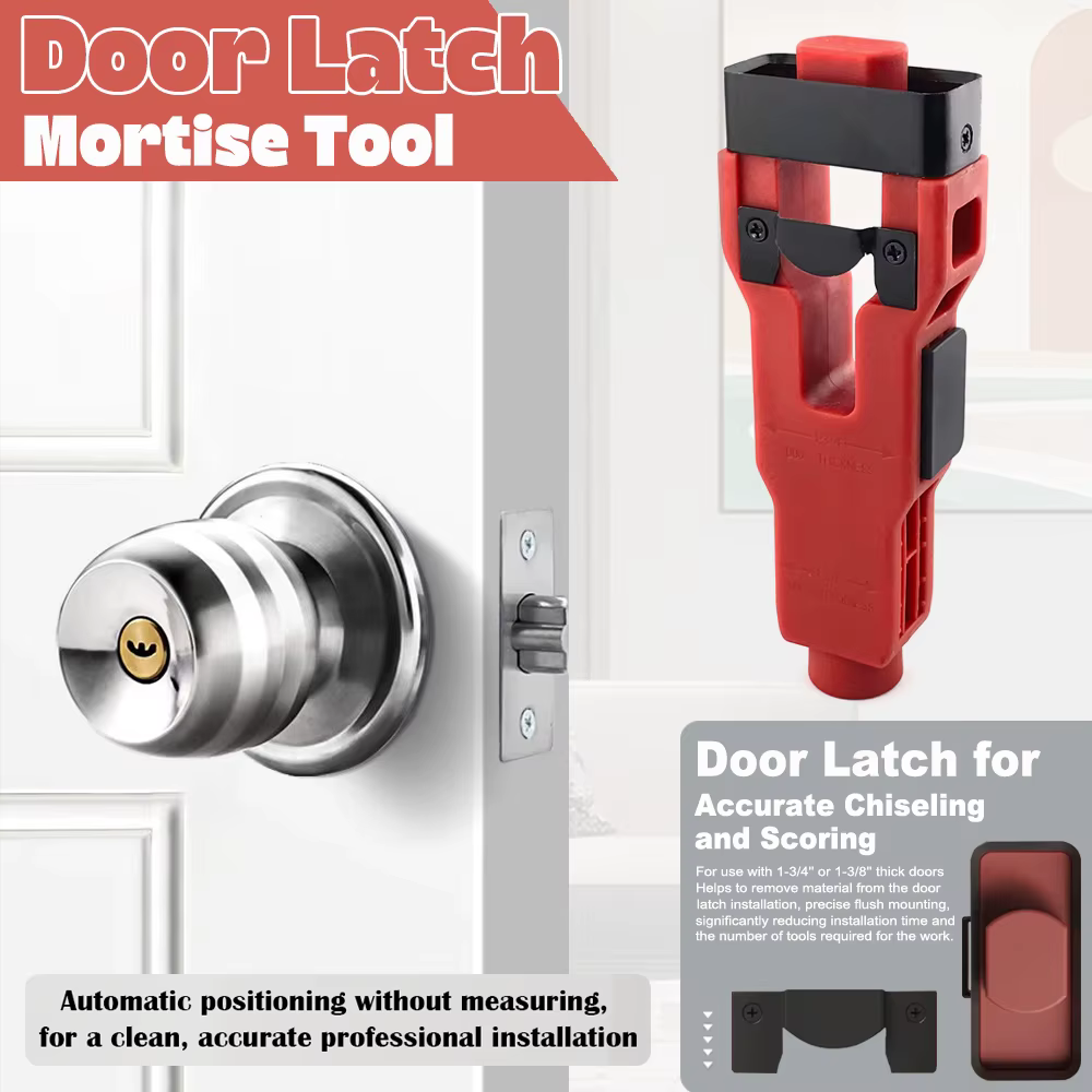 Le kit d'installation d'outil de mortaise de loquet de porte aide à enlever l'installation du matériel Utilisation d'outil de loquet de porte pour porte épaisse de 1-3/4" ou 1-3/8"