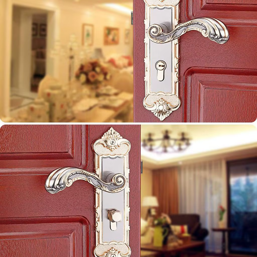 Poignée de porte à levier d'entrée [avec trois clés] pour bureau ou porte d'entrée # 6