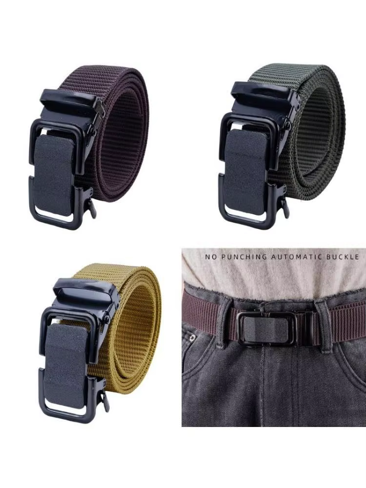 Ceinture tissée à boucle automatique 39BD pour hommes