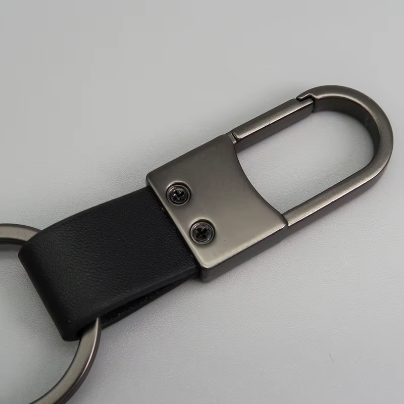 Porte-clés de voiture de luxe en cuir véritable