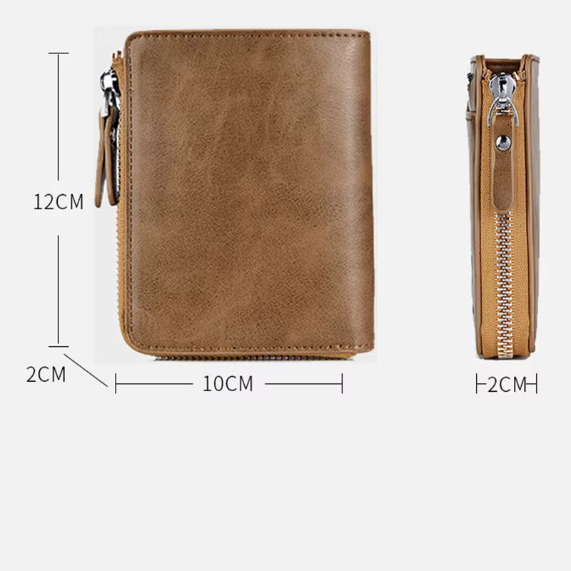 Portefeuille en cuir multifonctionnel personnalisable pour porte-cartes et cartes d'identité