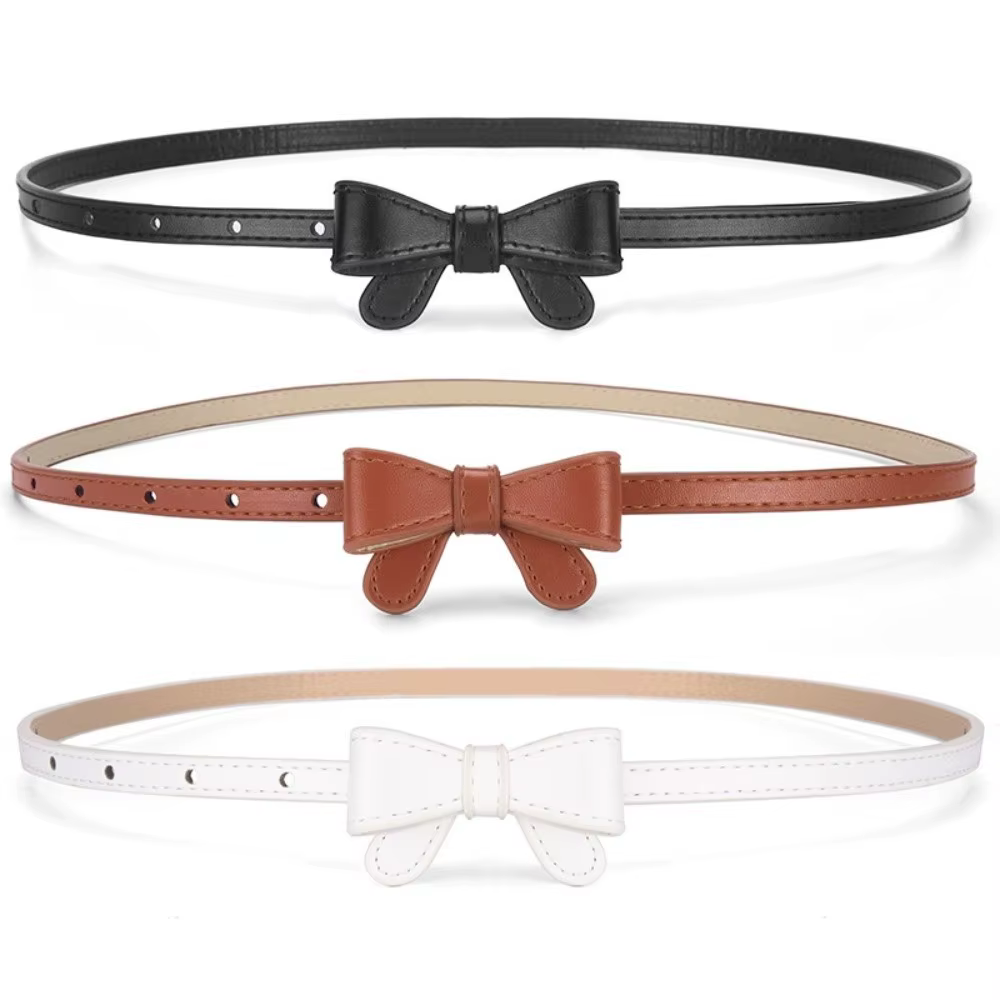 Ceinture en cuir à nœud papillon
