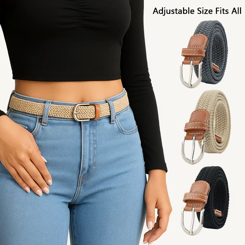 Ceinture élastique tissée pour femme