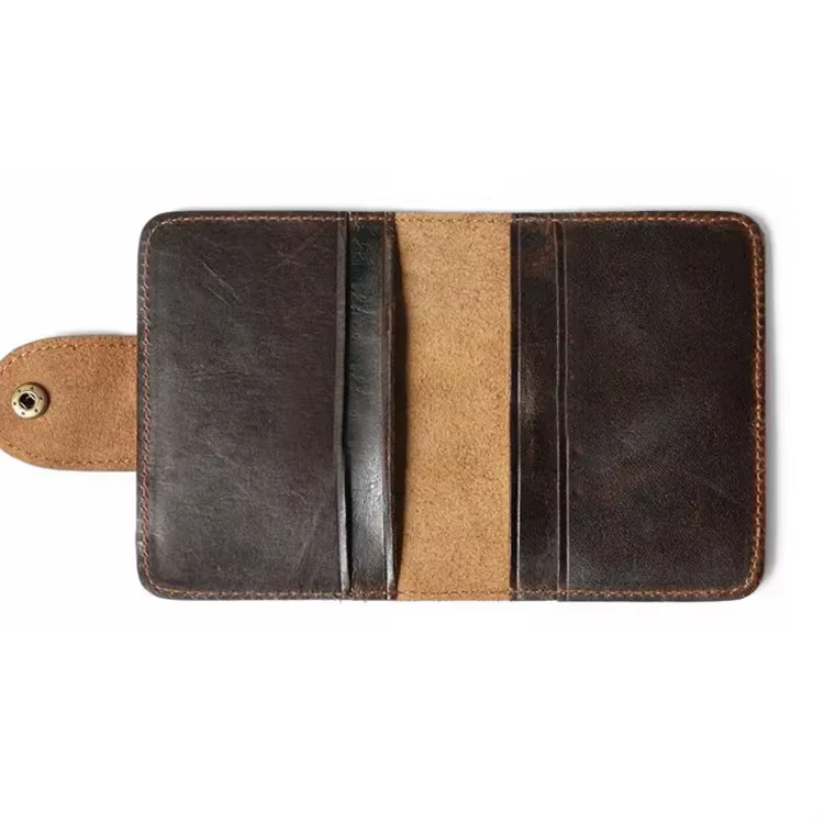 Porte-cartes en cuir véritable pour hommes
