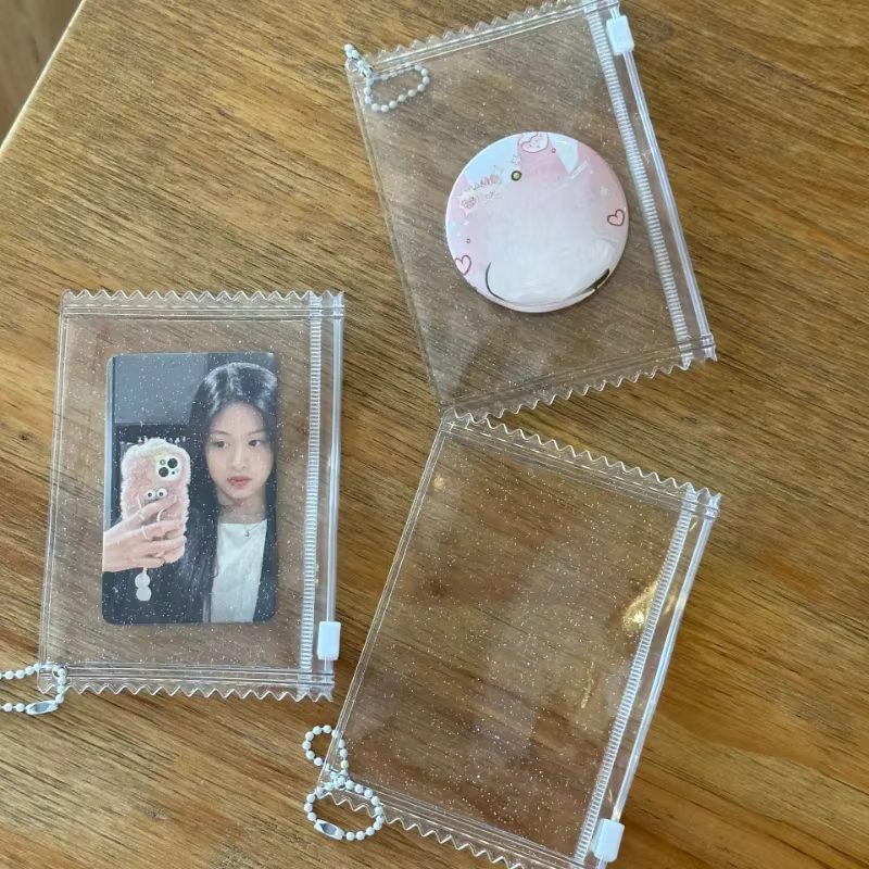 INS Transparent porte-carte sac Photocard titulaire haute définition idole Photo