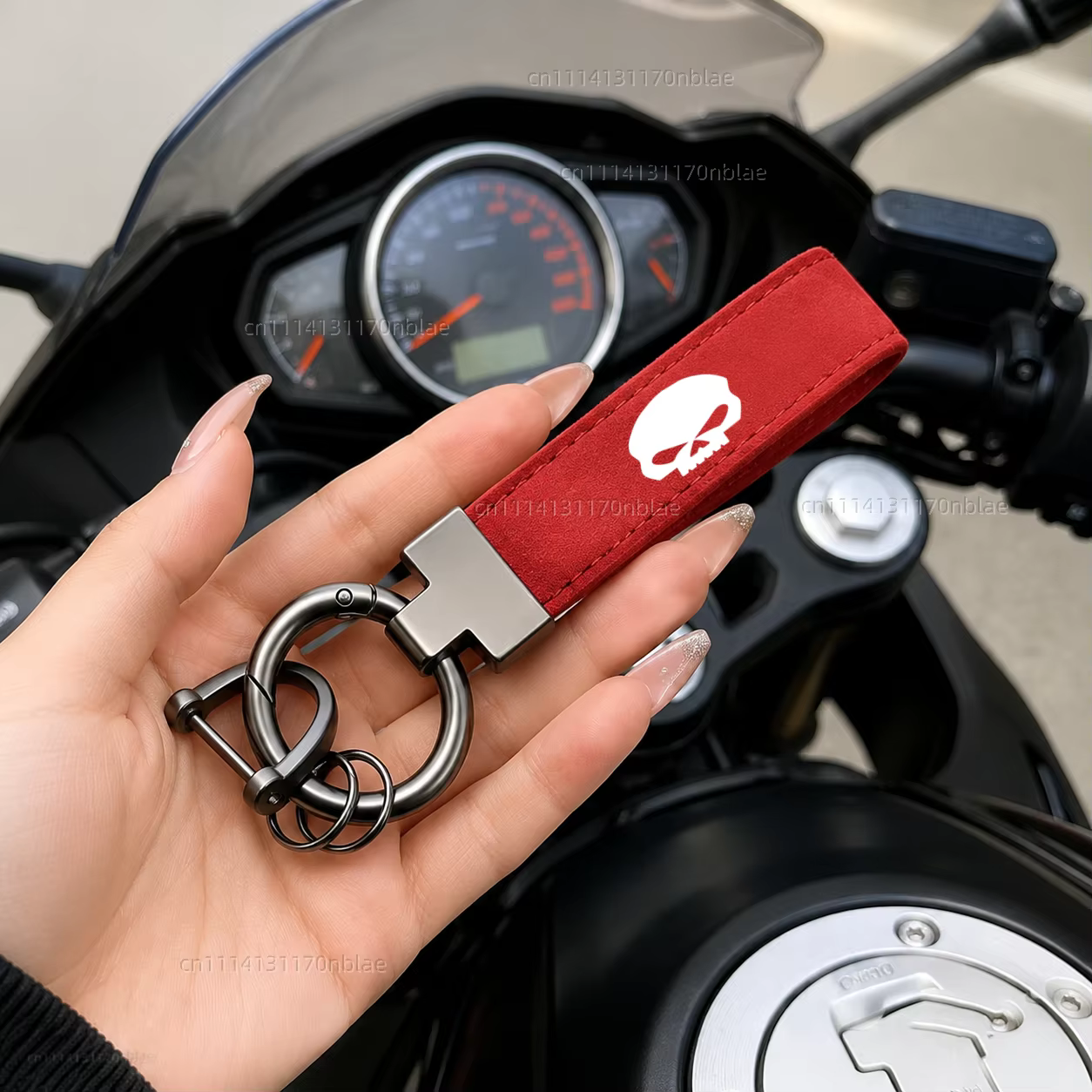 Porte-clés en cuir et daim de haute qualité