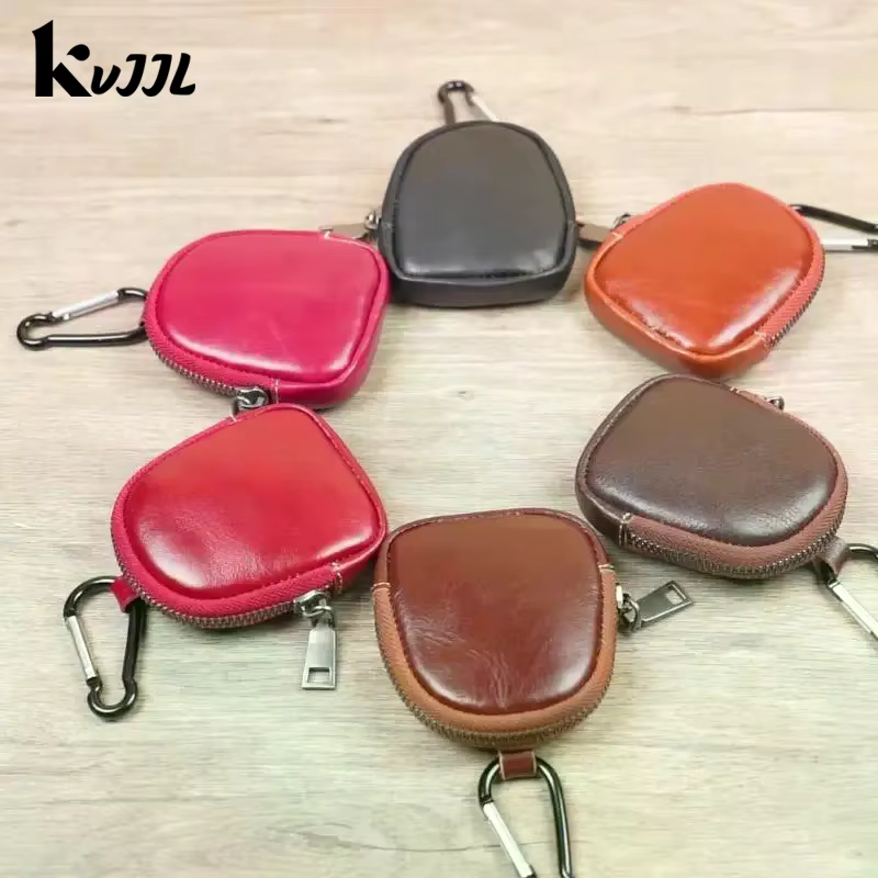 Mini porte-monnaie en cuir véritable