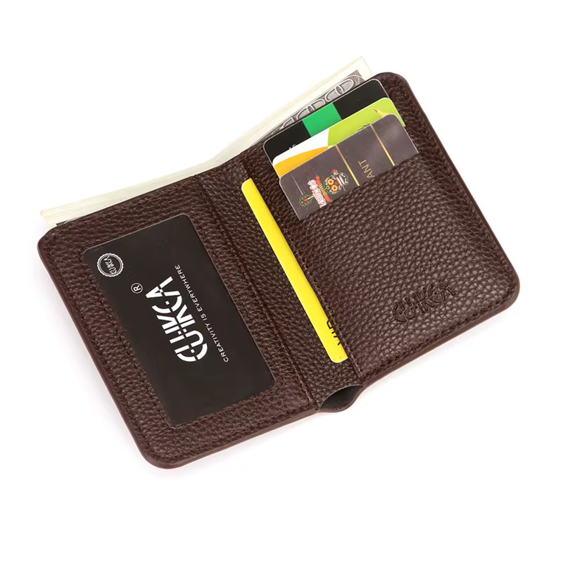 Portefeuille court en cuir PU pour hommes