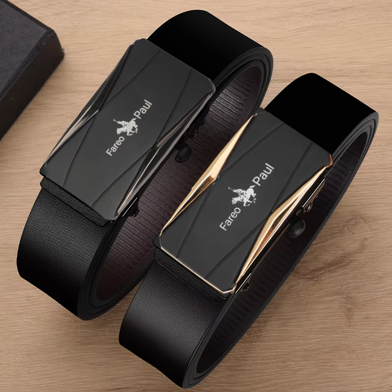 Ceinture en cuir de haute qualité pour hommes à la mode avec boucle automatique