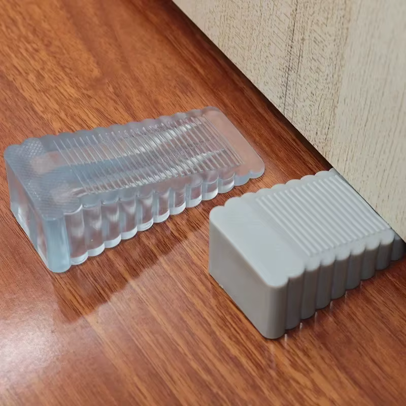 Butoir de porte en caoutchouc en forme de coin, bloc de sécurité en silicone, butoir de porte anti-collision, butoir de porte en caoutchouc mobile.