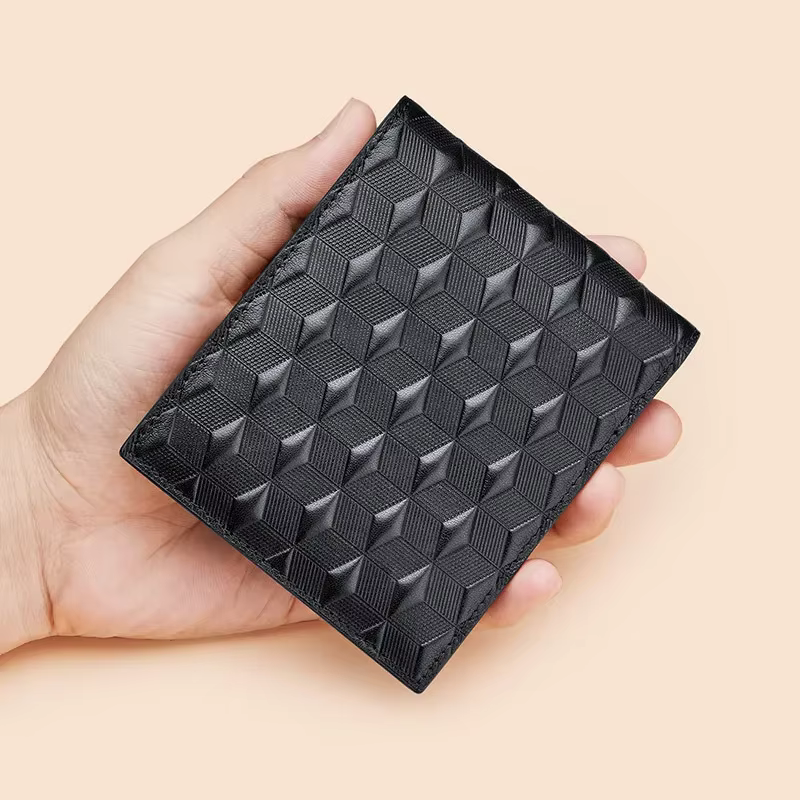 Portefeuille court pour homme Paul King en cuir véritable
