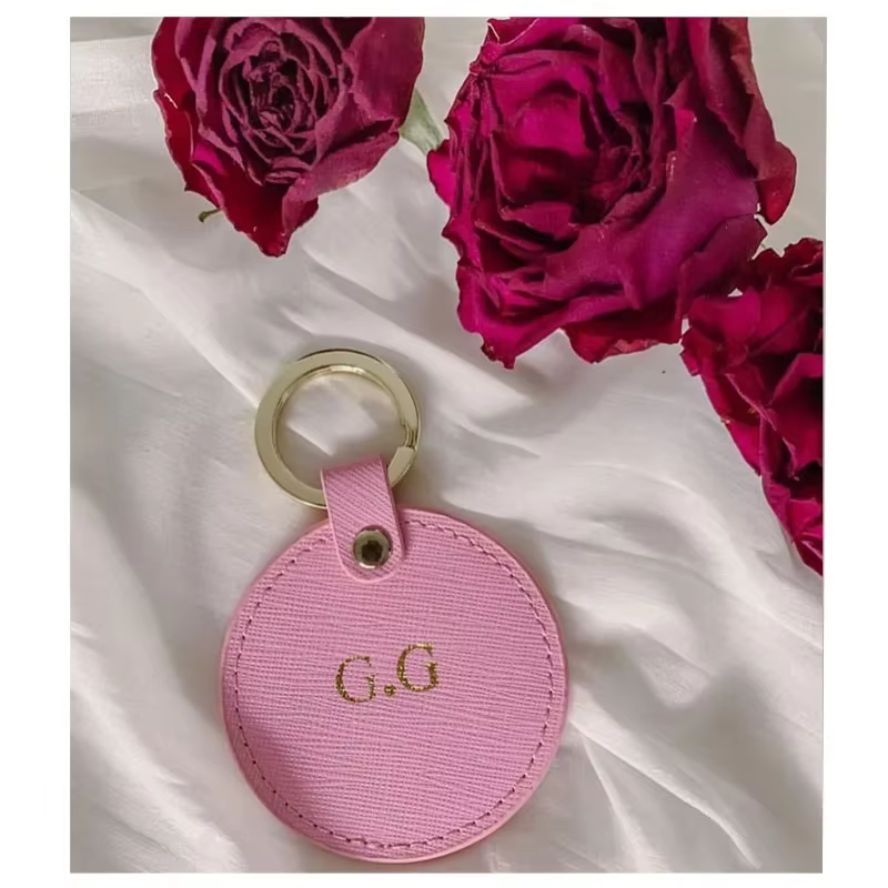 Porte-clés rond initial personnalisé gratuit