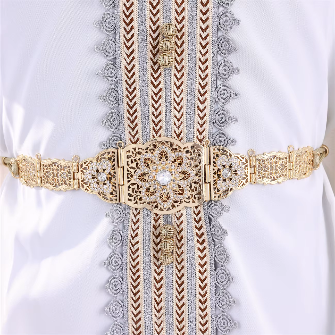 Ceinture de bijoux de luxe de style vintage pour femmes, longueur réglable, accessoire de mariage/banquet/vacances, bijoux premium, cadeau pour femmes
