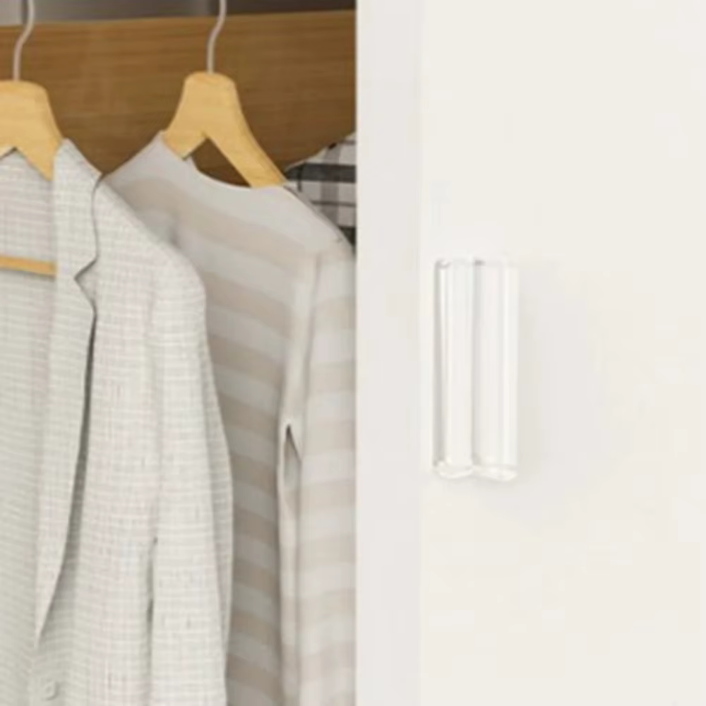 Poignées invisibles auto-adhésives transparentes en PU souple, 4 pièces, pour portes coulissantes, armoires de cuisine, portes en verre, poignées de tiroir