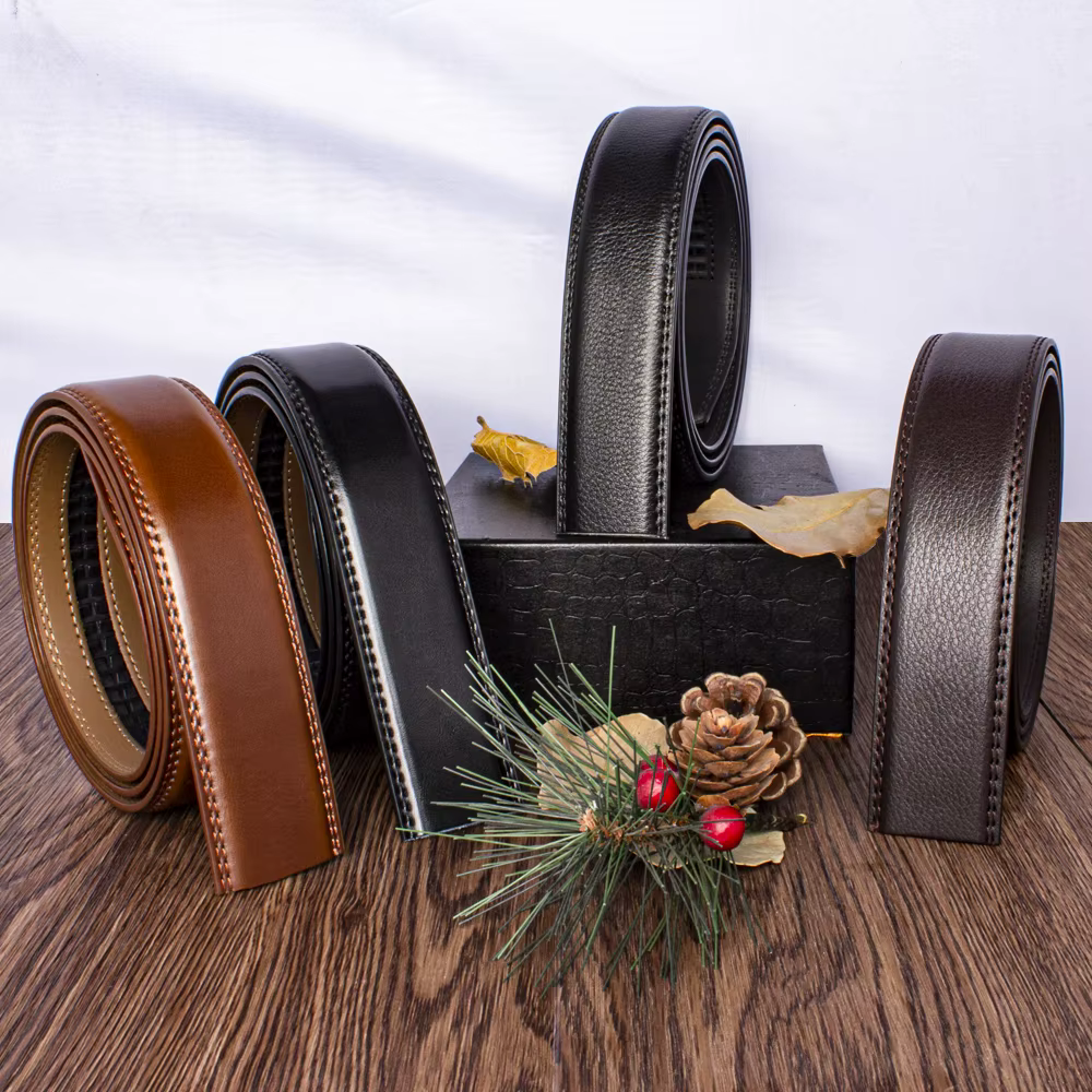 JACNAIP ceinture homme cuir sans tête boucle automatique