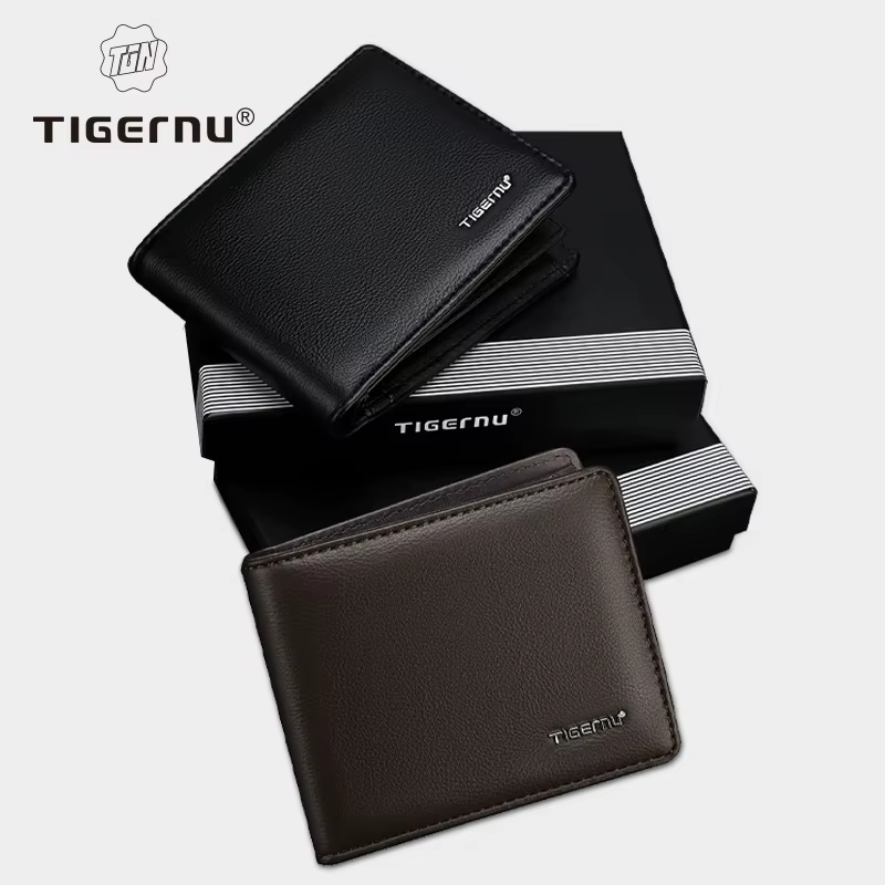Tigernu luxe hommes portefeuille en cuir synthétique polyuréthane portefeuille RFID porte-monnaie petit Mini porte-carte portefeuille d'affaires sacs à cartes portefeuille de haute qualité