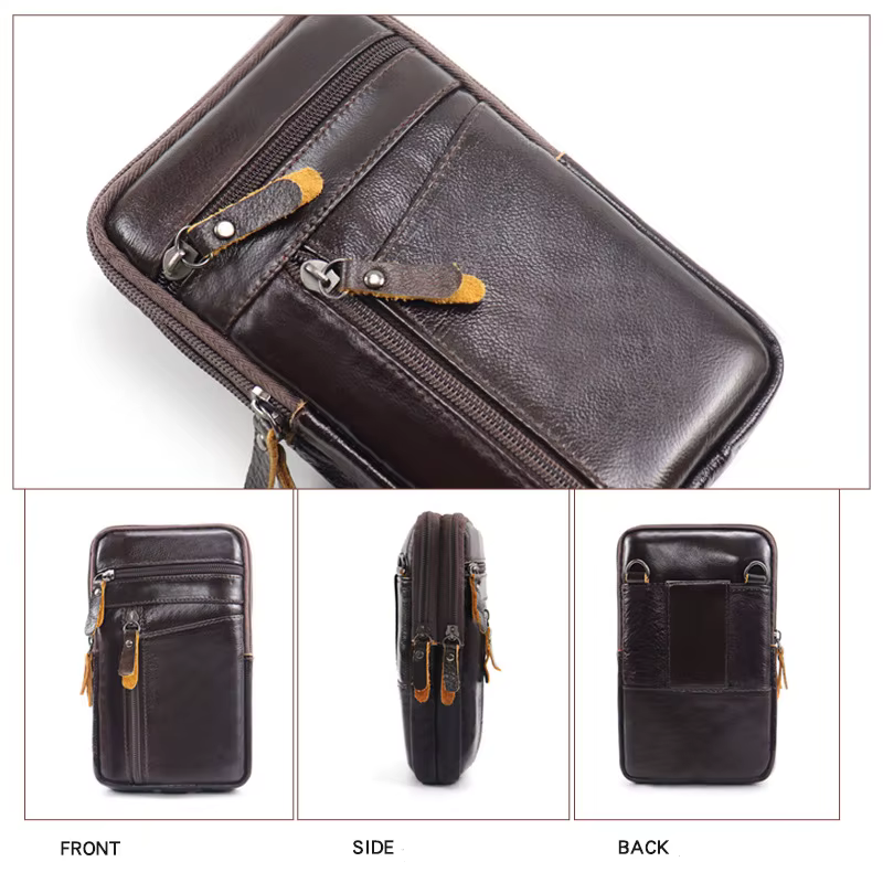 Sac banane en cuir pour homme
