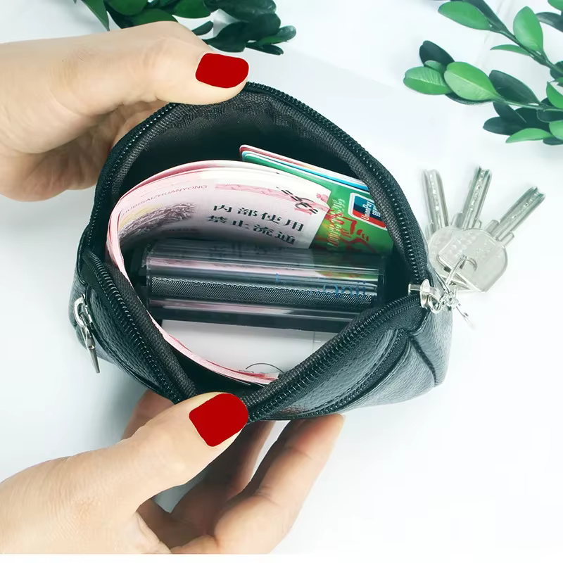 Femmes Mini portefeuille en cuir PU femme sac à main porte-carte porte-monnaie portefeuilles courts petit sac