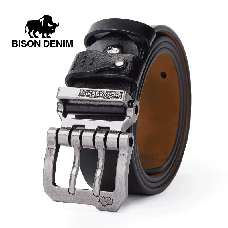 Ceinture en cuir véritable pour hommes