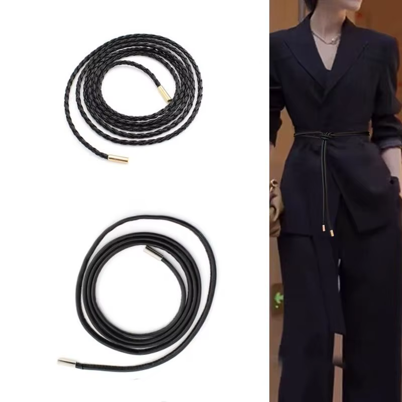 Ceinture fine en cuir sans trous