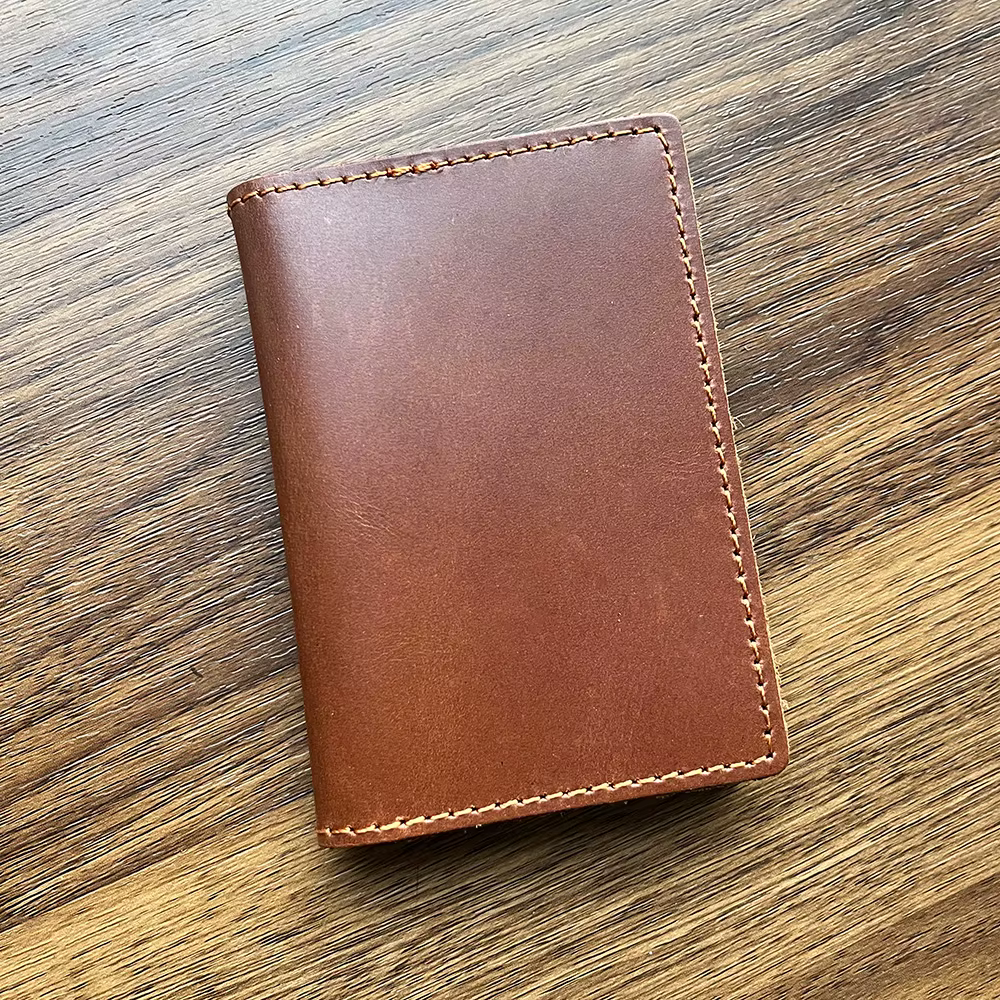 Porte carte bancaire personnalisé en cuir véritable pour hommes