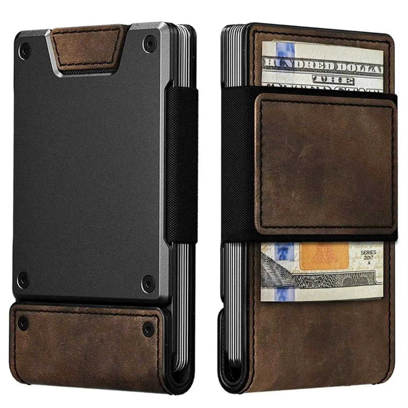 Portefeuille en cuir de luxe pour hommes