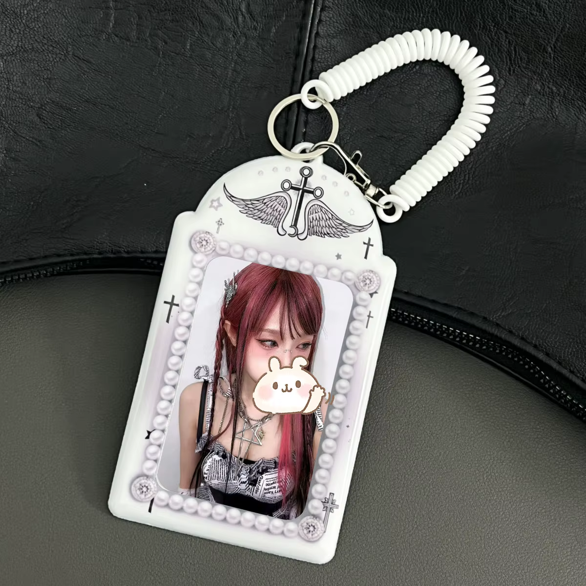 Série de porte-cartes combinés à motif d'aile d'ange