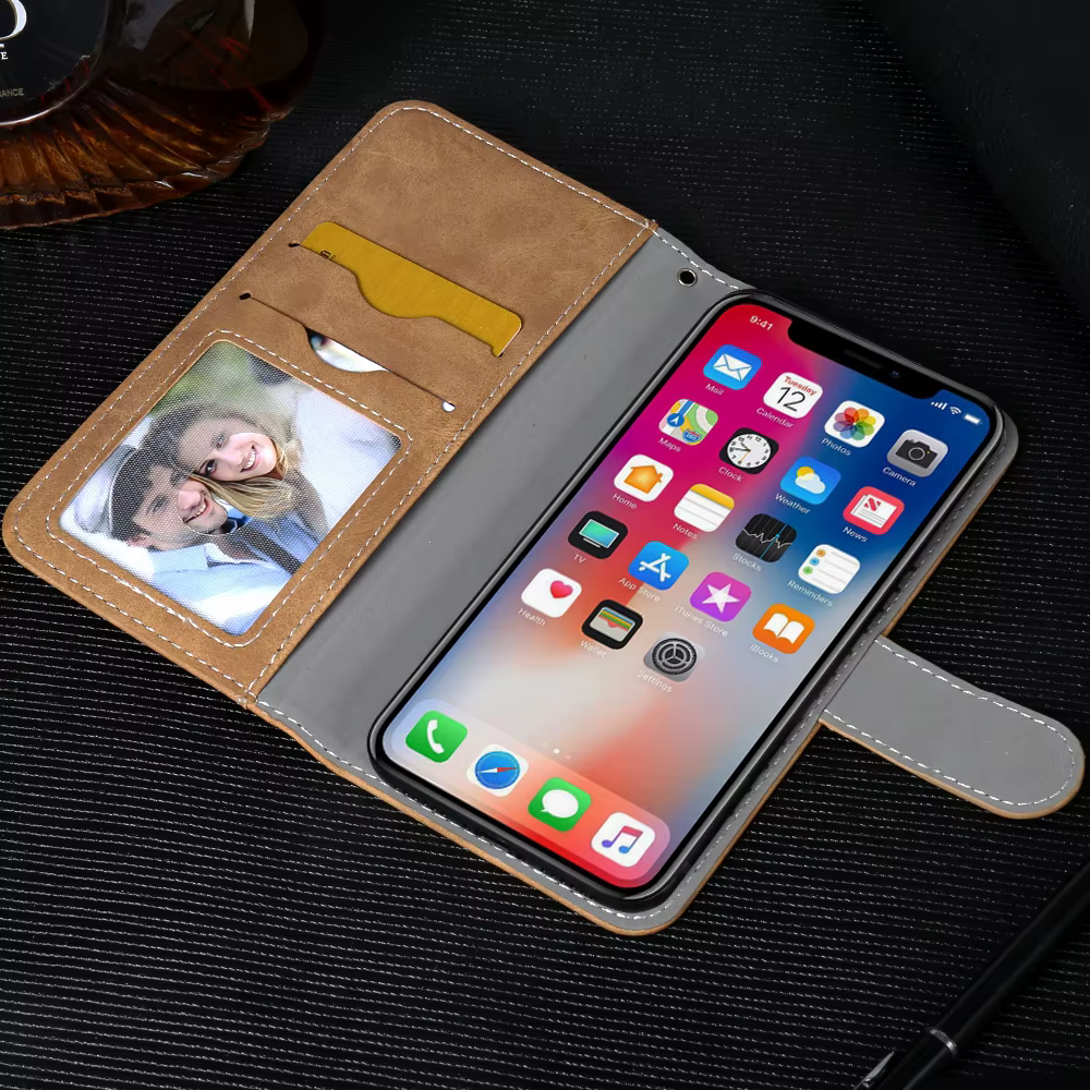 Portefeuille en cuir pour téléphone MyPhone N23 5G