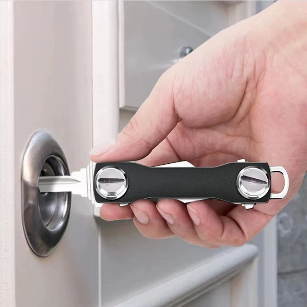Porte-clés portefeuille en métal et aluminium