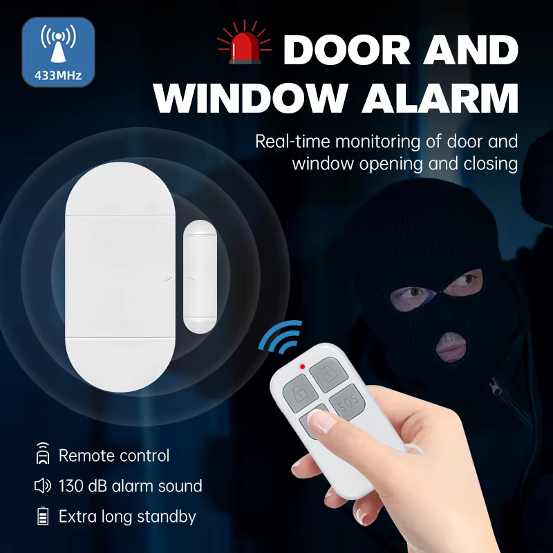 Capteur de porte fenêtre, alarme 130db, grand Volume, télécommande sans fil, alerte PIR, détecteur d'induction magnétique, sirène anti-cambriolage de sécurité