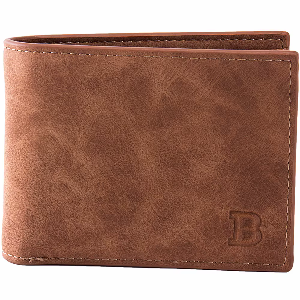Baborry hommes portefeuilles mince portefeuille avec sac à monnaie fermeture éclair nouveau Design Dollar