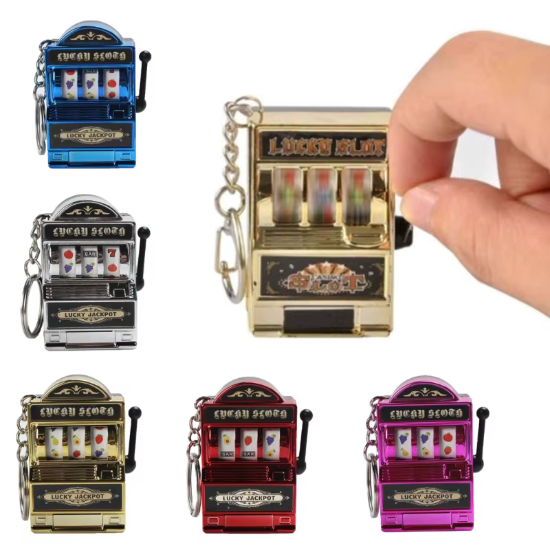 Mini Casino Jackpot porte-clés sacs à main pendentif à breloque pour femmes hommes