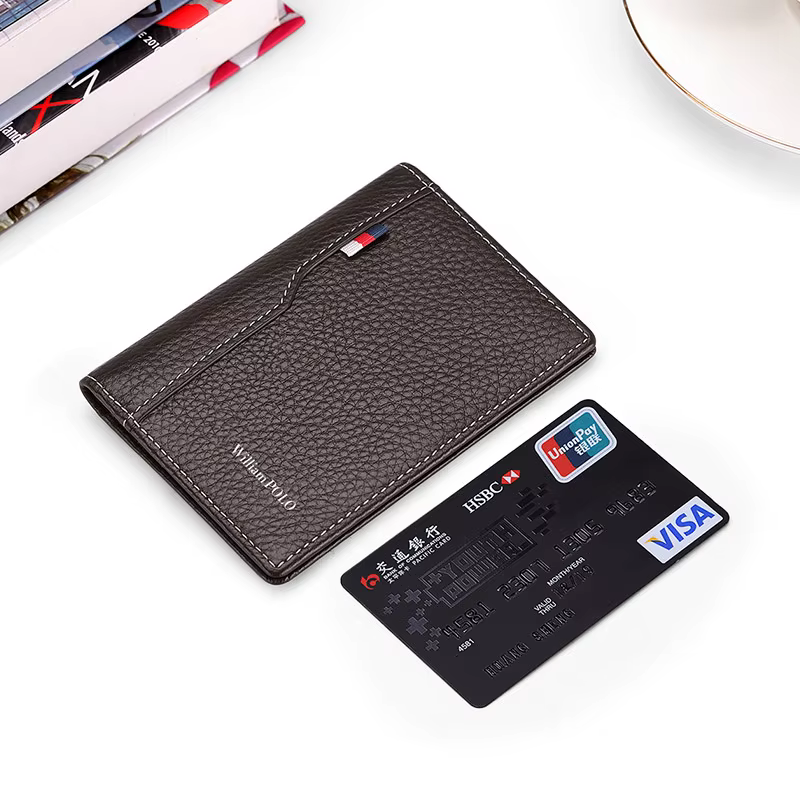 Porte-cartes en cuir pour hommes