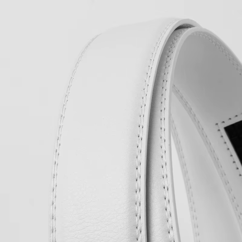 Ceinture en Cuir Véritable Blanc Élégante 2026 pour Hommes et Femmes