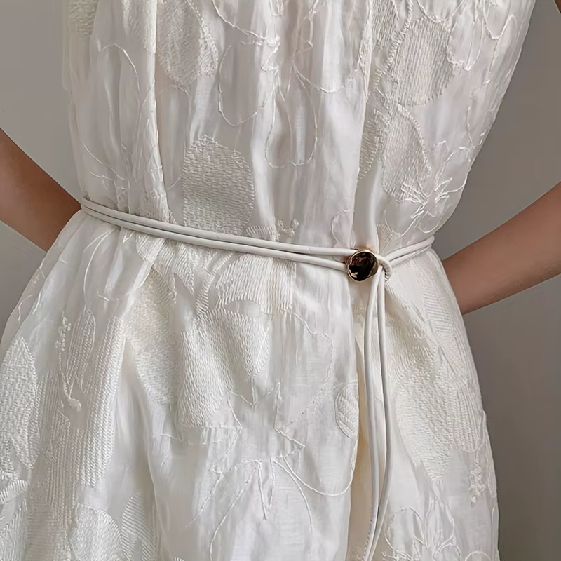 Ceinture réglable pour femmes, fermeture à boucle Non amovible, ceinture pour occasions quotidiennes et spéciales pour robes, chemises, accessoire de mode