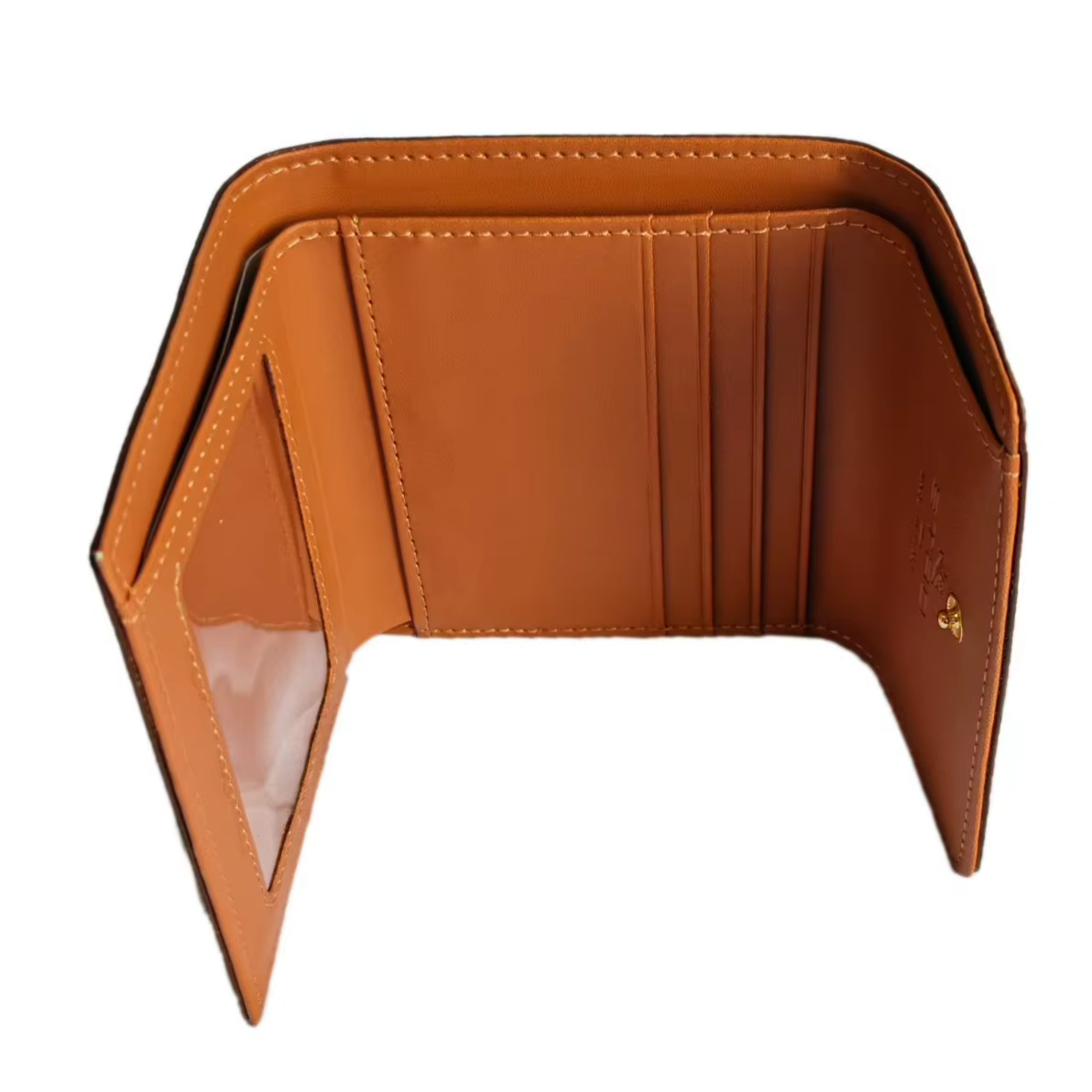 Portefeuille en cuir jacquard pour femme