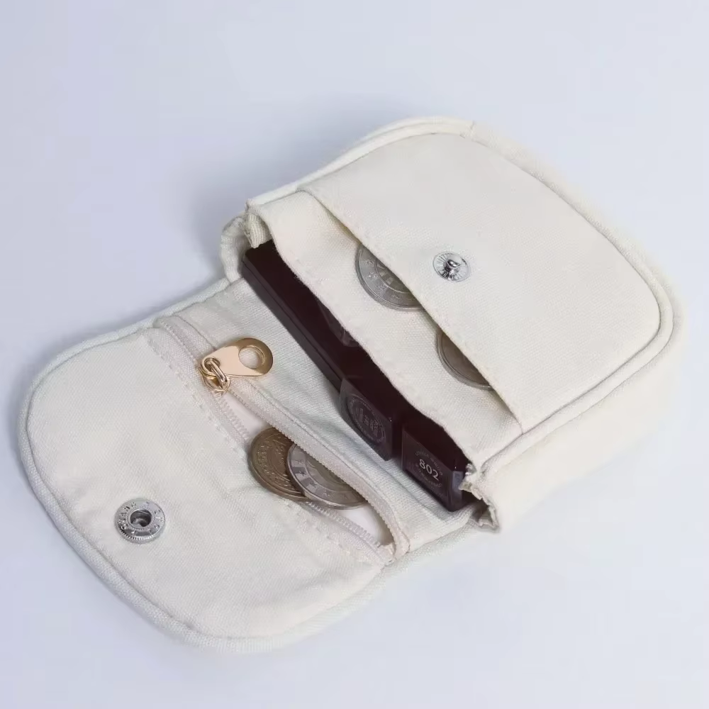 Porte-monnaie Portable de couleur unie