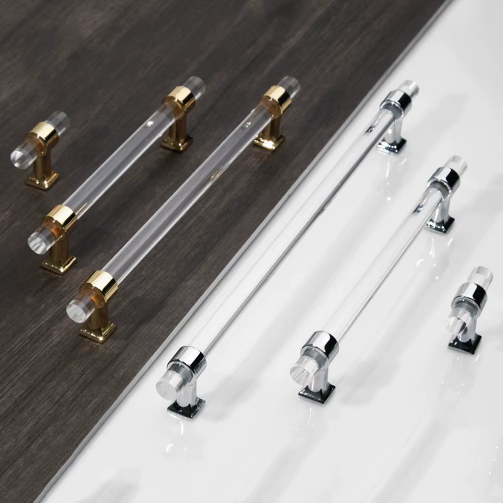 Poignées de meubles de style moderne, quincaillerie de porte de placard de salle de bain et de cuisine, barre en T ​ Poignées de tiroir, poignées de tirage