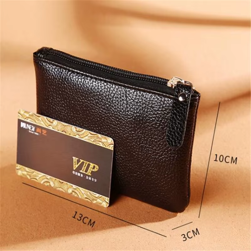 Porte-monnaie motif Litchi en cuir PU pour femme