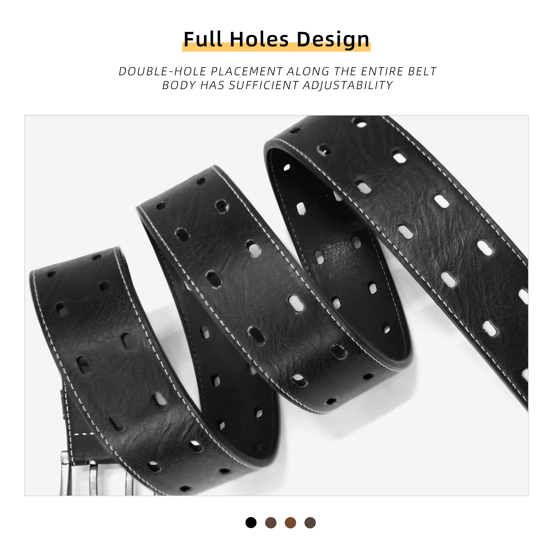Ceinture classique à Double broche pour hommes