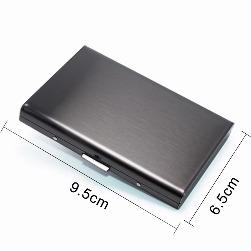 Rfid Business porte-carte de crédit hommes femmes portefeuille minimaliste en aluminium porte-carte bancaire avec pince à billets Designer Porte Carte