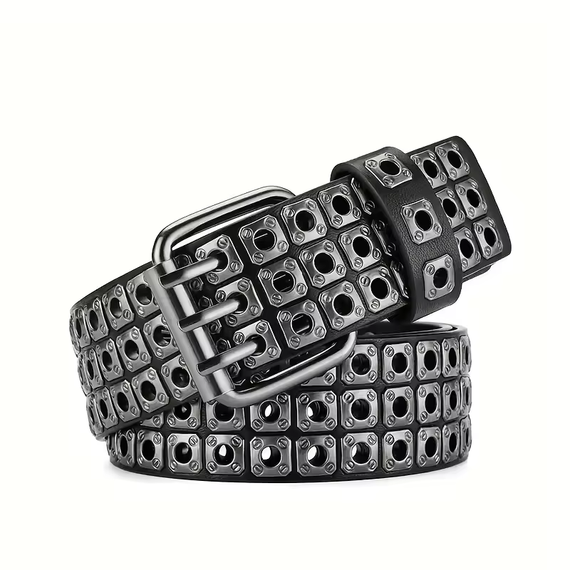 Ceinture pour femmes, perles carrées à la mode