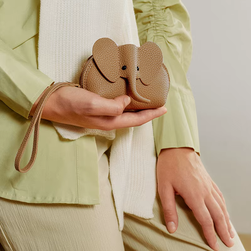 Ins – joli porte-monnaie en forme d'éléphant blanc