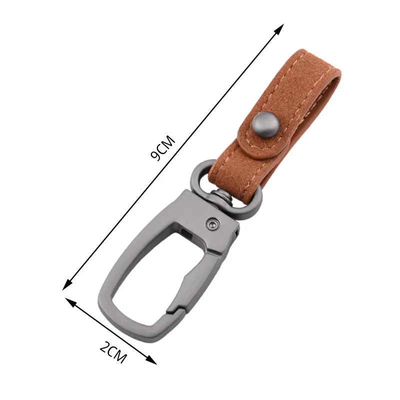 Porte-clés fait à la main en cuir véritable